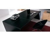 Photo : Bureau rectangulaire plateau cuir ERACLE